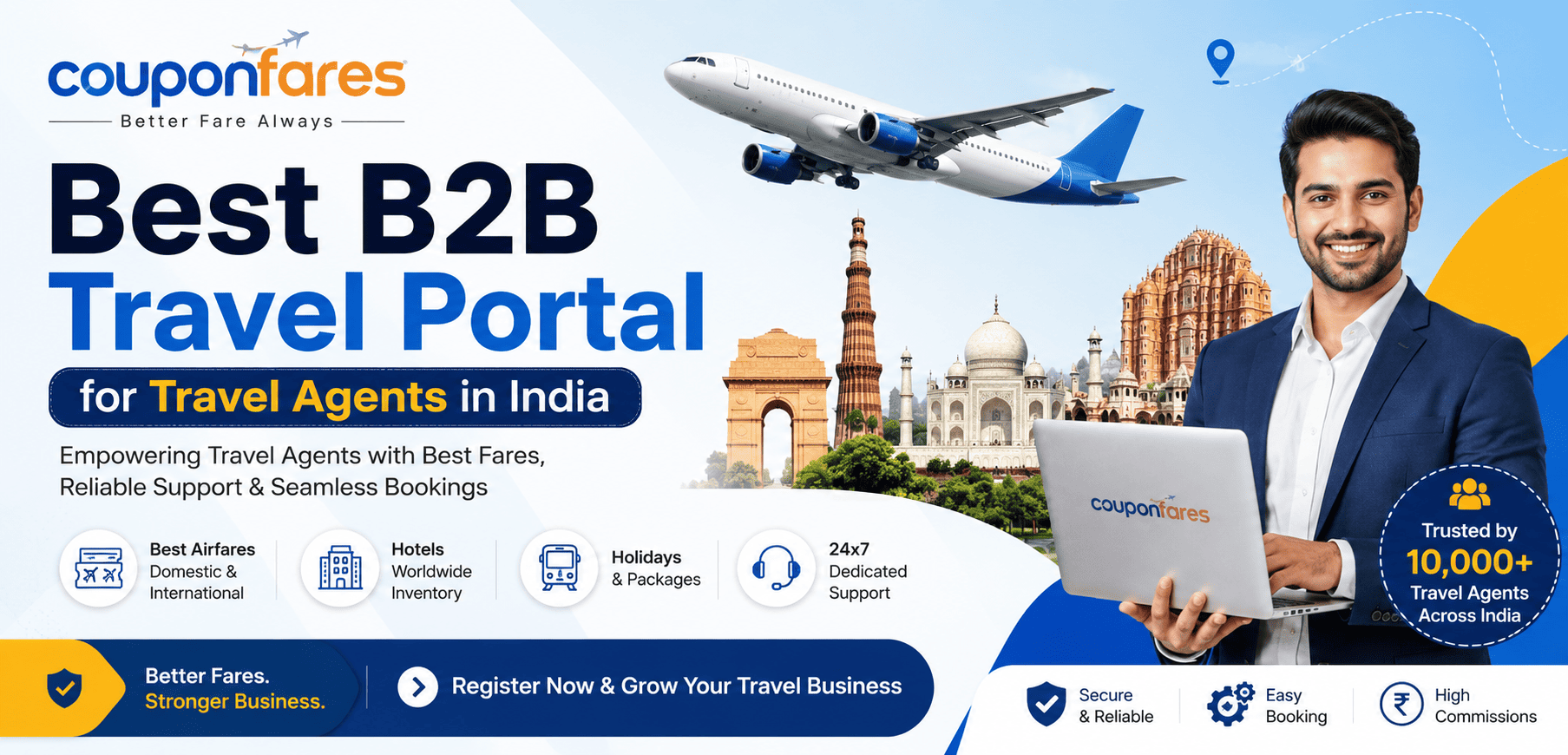 Best B2B Travel Portal for Travel Agents in India | Couponfares